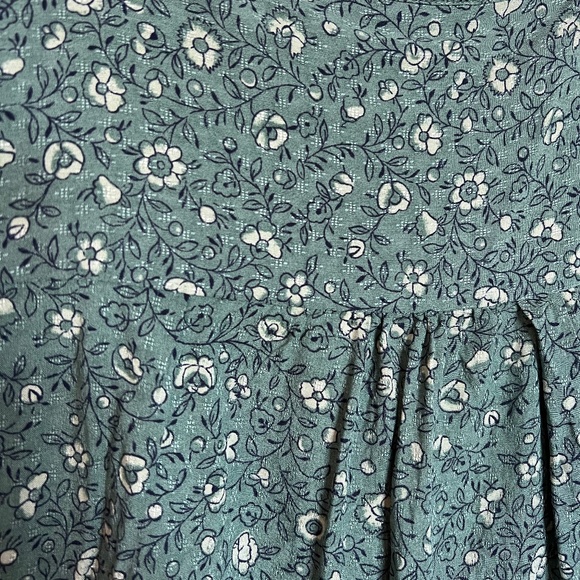 NWT Universal Thread Green Floral Long Sleeve Blouse - Picture 5 of 5